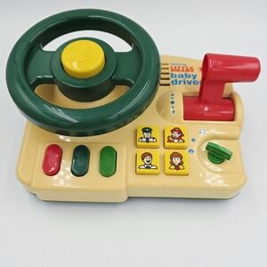 Vintage VTech Talking Little Smart Baby Driver toy steering wheel 1992 90s WORKS